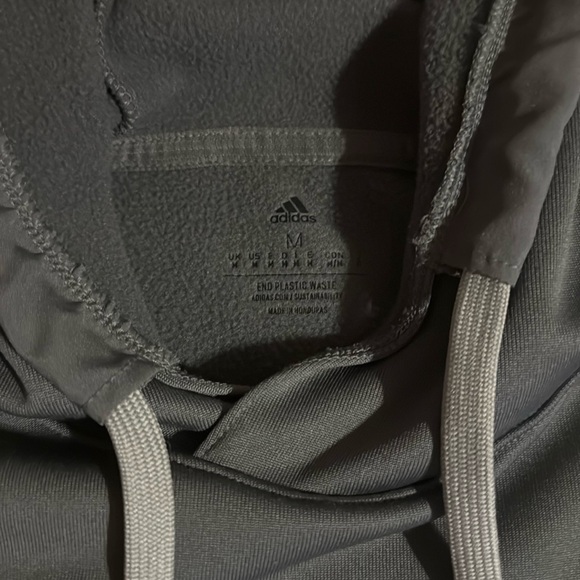 Adidas Mens Medium Grey Hoodie with Zipper - Picture 4 of 7